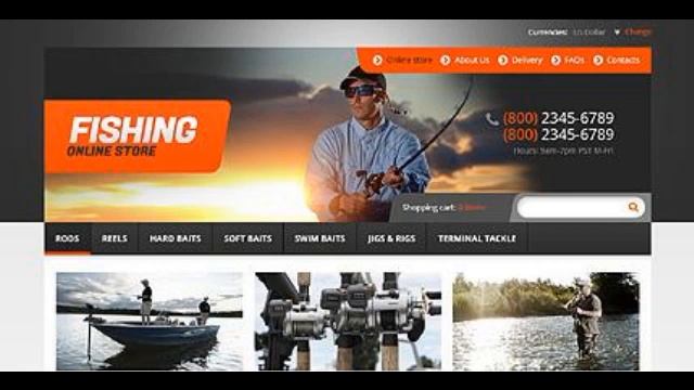 Preview White Fishing VirtueMart Template by Hermes Virtue смотреть онлайн