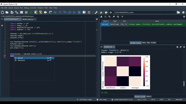 PRAKTIKUM PSDK : 07.1 CLUSTERING COVID 19 IN INDONESIA USING K-MEANS ALGORITHM смотреть онлайн