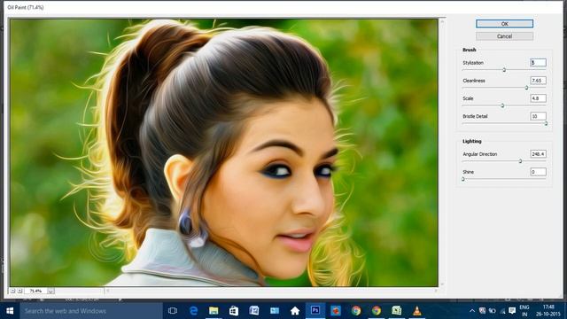 Oil Paint effect HDR Effect in Photoshop CS6 смотреть онлайн