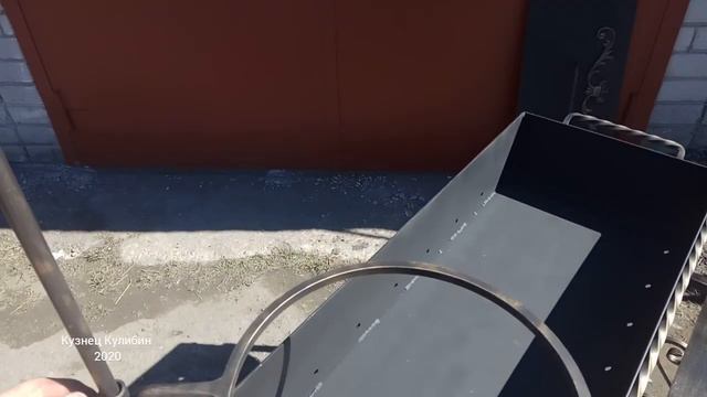 Новый мангал "Трон", с держателем для казана и столиком. Кузнец Кулибин. смотреть онлайн