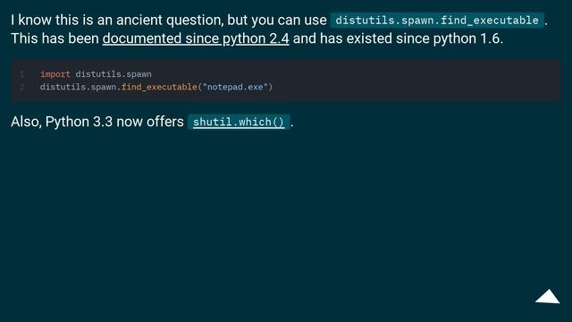 Test if executable exists in Python? смотреть онлайн