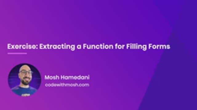 61. Exercise- Extracting a Function for Filling Forms смотреть онлайн