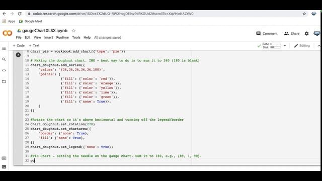 Create a Gauge Chart in Excel using Python (in Google Colab) смотреть онлайн
