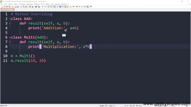 Method Overriding and Method with super in Python (Hindi) смотреть онлайн