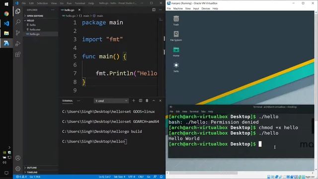 Cross compile binaries in #golang ( windows to linux and vice versa ) смотреть онлайн