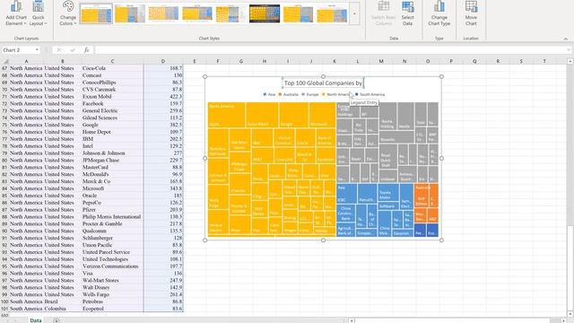 2 3 14 Top 100 Companies Tree Map Excel смотреть онлайн