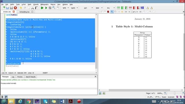 How to draw multi-column and multi-row tables in Latex Document By Examples HD смотреть онлайн