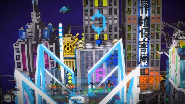 Beautiful City In Space Voxel Game - StarMade: Pandora Haven Space City смотреть онлайн