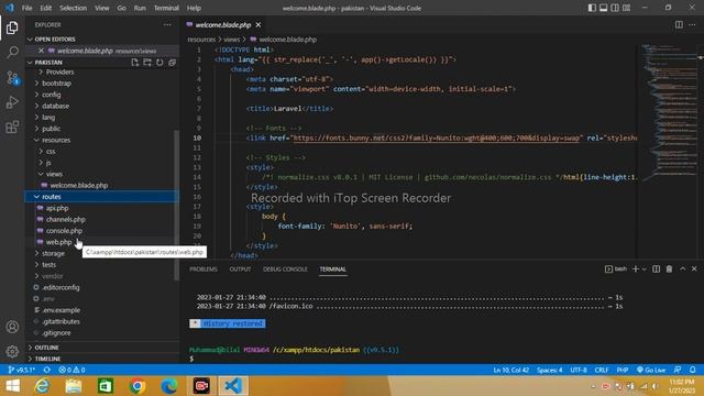 Open the Laravel project VS Code смотреть онлайн