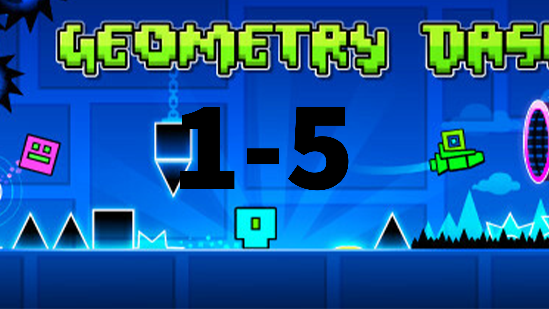 Geometry Dash Levels 1-5 смотреть онлайн