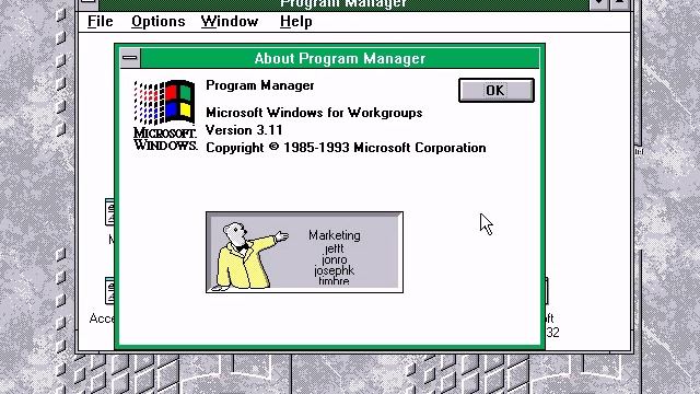 Windows 3.1 Easter Egg - Development Team Credits смотреть онлайн