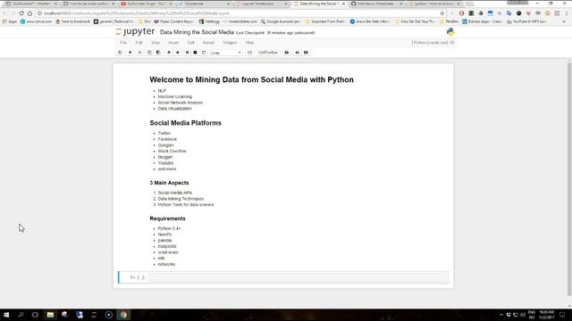 Intro - Mining Data from Social Media with Python смотреть онлайн