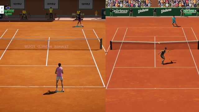 Tennis World Tour 2 Vs AO Tennis 2 Gameplay Comparison - PC