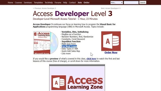 For Next Loops in Microsoft Access VBA смотреть онлайн