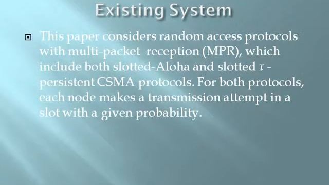 2014 IEEE JAVA/DOTNET Achieving Maximum Throughput in Random Access смотреть онлайн