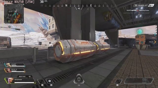 ? NVIDIA GeForce MX250 (25W) - Apex Legends gameplay benchmarks (1080p) смотреть онлайн