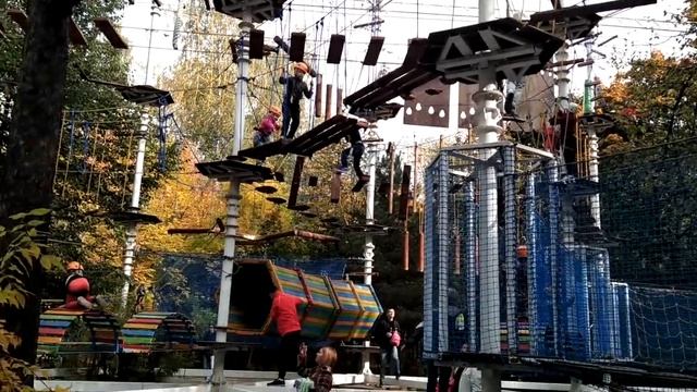 Крутой веревочный парк в Сокольниках "Панда Парк" смотреть онлайн
