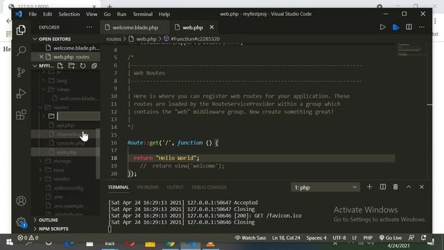 Laravel basic routing and front end views in laravel || laravel series || смотреть онлайн