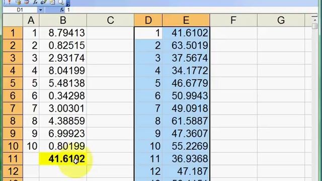 Using Excel's DataTable function for a basic simulation смотреть онлайн