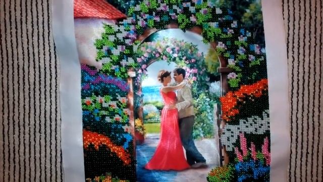 Отшив. "Влюбленные" от Дана. Вышивка бисером. смотреть онлайн