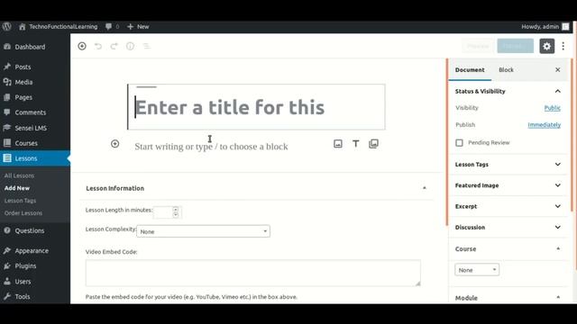 Getting started with Sensei LMS-Creating Course Category, Course and Lessons смотреть онлайн