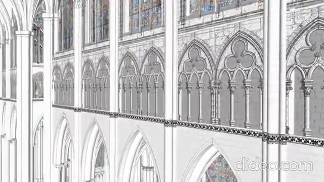 Amiens Cathedral Flyover In Virtual Reality. Амьенский Собор
