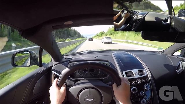 Aston Martin Vanquish Volante - TOP SPEED ON THE GERMAN AUTOBAHN