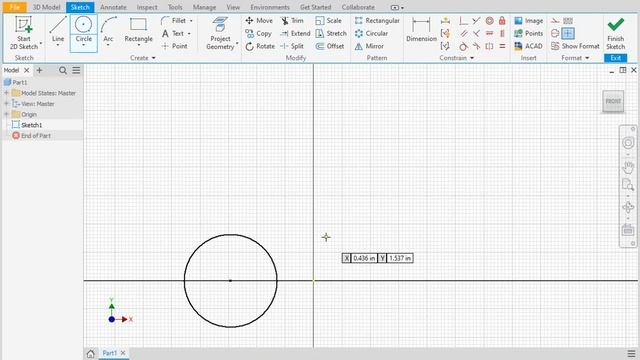 Autodesk Inventor 2022: Create a Sketch смотреть онлайн