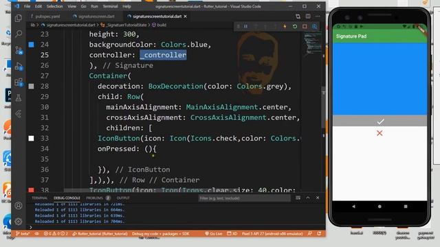 flutter tutorial signature pad. make your own signature pad using flutter смотреть онлайн