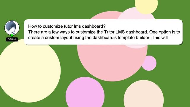 How to customize tutor lms dashboard? смотреть онлайн