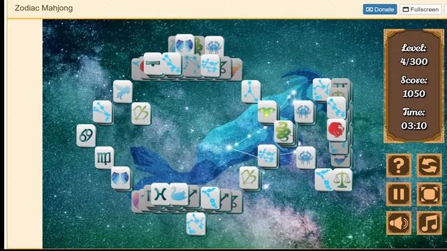 ? Zodiac Mahjong Puzzle Game: Level-04 | Master the Constellations! смотреть онлайн