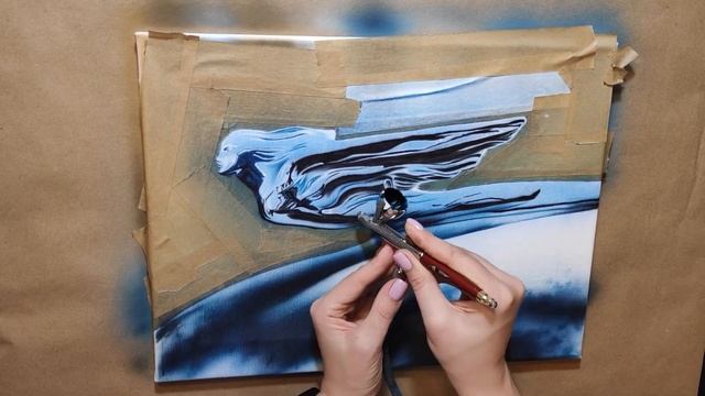 Airbrush Process. Whole Picture Step-by-step. Аэрография. Процесс создания картины. Хром.