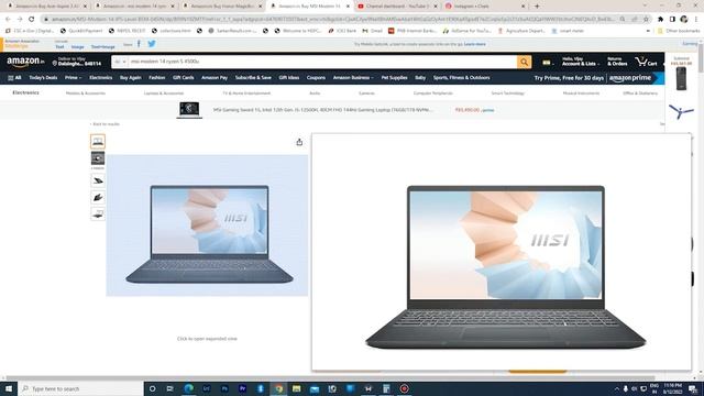 Honor MagicBook X14 Laptop Vs MSI Modern 14 | Youtubewalabhai