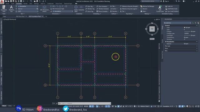 DETAILING Part 1 (Floor & Foundation Plan) In AutoCAD Architecture 2023