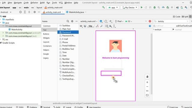 Constraint Layout in Android Studio | Drag & Drop | Lecture # 17 | Coding With Nida смотреть онлайн