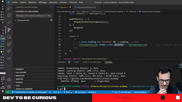 #REACT - On fait du redux, du thunk et du thunk async avec notre Projet en React ! смотреть онлайн
