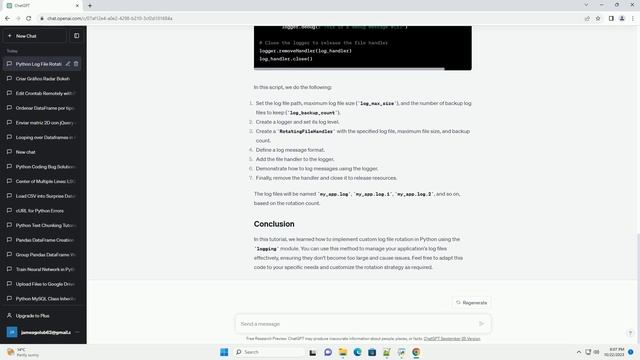 Custom method for python log file rotations смотреть онлайн