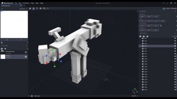 Modeling a Telescope Using Blockbench | Minecraft Entity Wizard Plugin