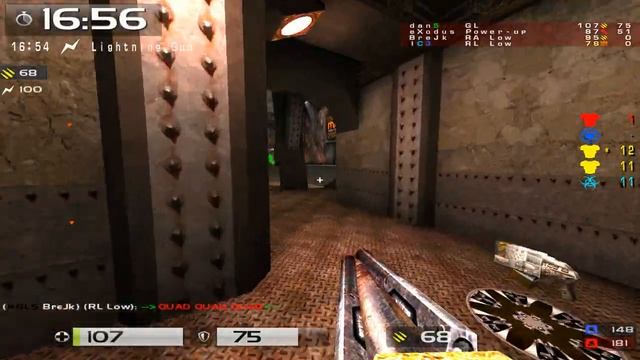 Quake Live: TDM - Double grenade frag on quad damage смотреть онлайн