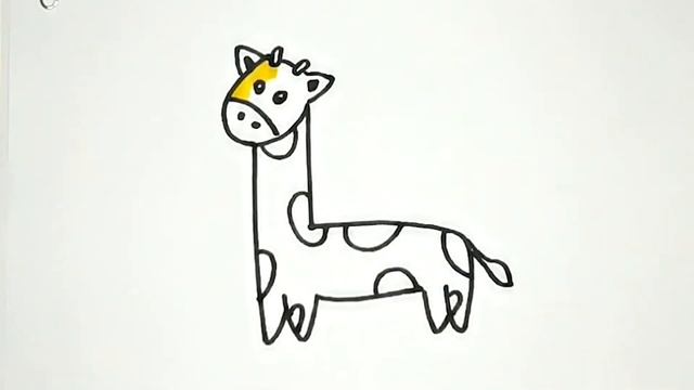 Bolalar uchun jirafa rasm chizish \ Рисуем жирафа для детей \ Drawing a giraffe for kids смотреть онлайн