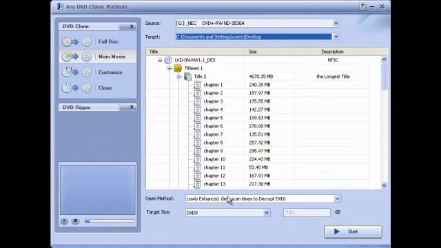 How to copy DVD on hard drive as DVD Folder (video_ts) with Any DVD Cloner Platinum смотреть онлайн