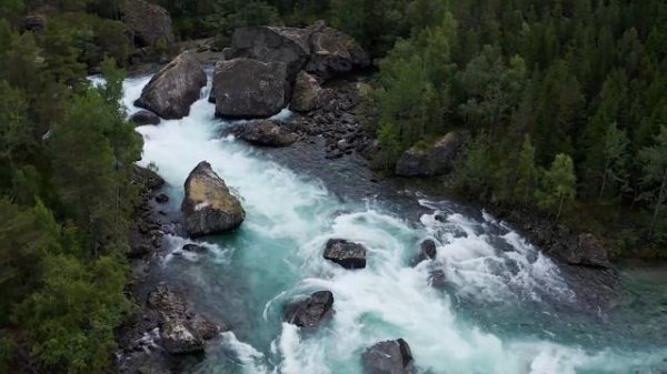 4K Beautiful Waterfall Nature Scenery Relaxing Peaceful Soothing Music | Bird Sounds, Water Sound