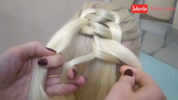 Коса без плетения. Прическа на Новый год из узлов БЫСТРО И ПРОСТО