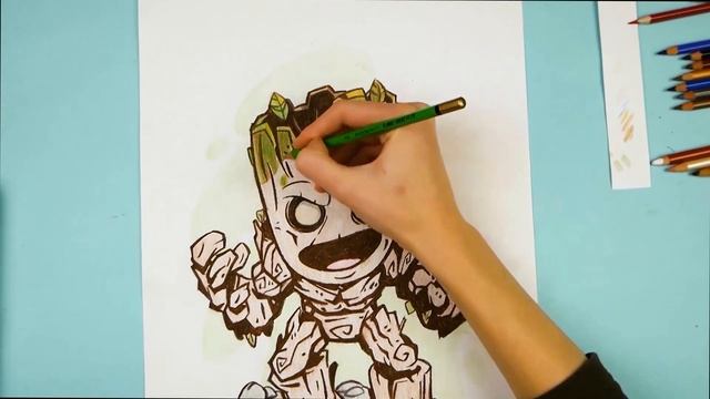 Малыш Грут. Как Нарисовать Грута. How To Draw Baby Groot