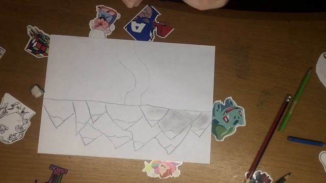 Рисуем Кавказские горы!! смотреть онлайн