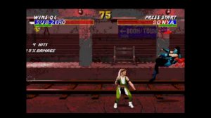 Sub Zero | Tower Walkthrough | Ultimate Mortal Kombat 3 | Sega