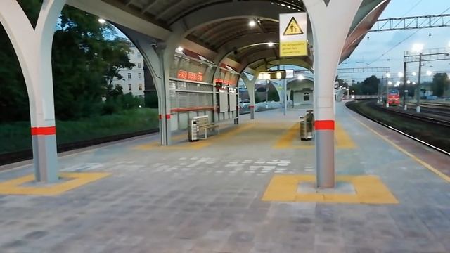 Москва. Прогулка по Москве. Пассажирский поезд. Электричка ЭДМ4М. смотреть онлайн