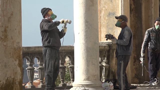 Ремонт смотровой площадки и стены на улице Дзидзария смотреть онлайн