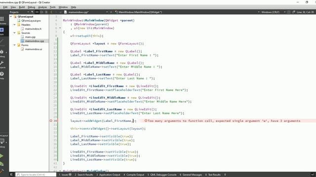 Qt C++ GUI Application Tutorial | Qt QFormLayout | How to use QFormLayout смотреть онлайн