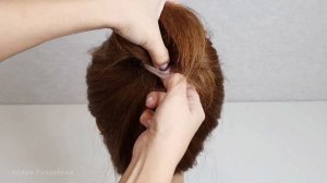 БЫСТРЫЙ ПУЧОК НА КОРОТКИЕ ВОЛОСЫ. QUICK BUN ON SHORT HAIR.